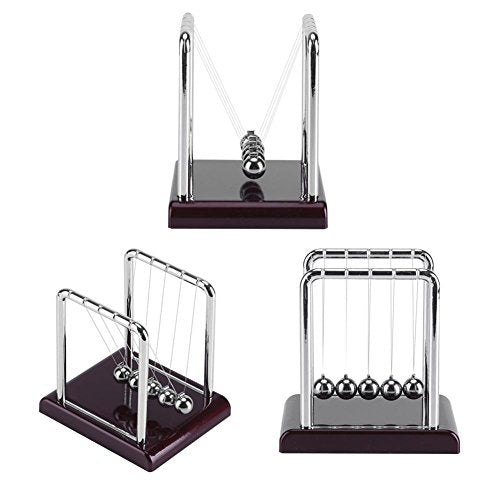 DEWIN Newtons Cradle Pendulum Steel Balance Swinging Magnetic Ball Perpetual Motion Desk Toy Physics Science Desk Fun Toy Swinging Kinetic Balls for Office Decor Gift 3.35 x 2.76 x 3.54 Inches