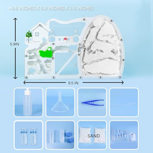 2PCS Ant Farm for Kids with Connectable Tubes Habitat Science Learning Kit - color: White