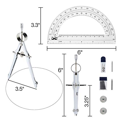 Mr. Pen- Protractor and Compass Set, Compass Protractor Set, Protractor - size: 1 Set