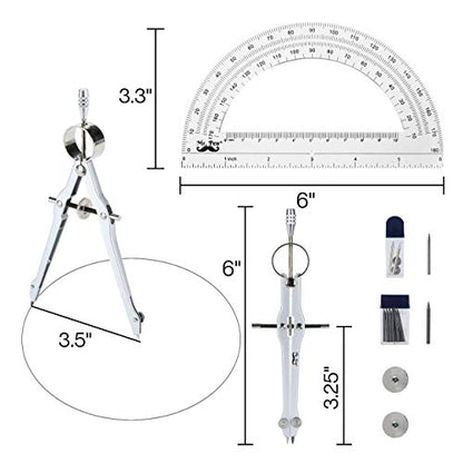 Mr. Pen- Protractor and Compass Set, Compass Protractor Set, Protractor - size: 1 Set
