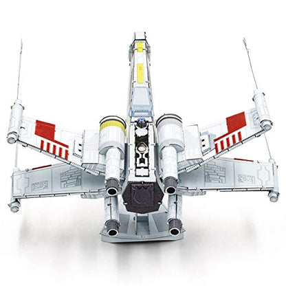 Metal Earth Puzzle 3D X-Wing Starfighter Metal Puzzle Star Wars Building Model Kits for Adults Challenging Level 5.49 X 11.61 X 5.41 Cm