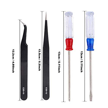 Gundam Tool Kit 27PCS Modeler Basic Tools Craft Set for Car Airplane Hobby Model Building with Hobby Knife, Cutting Pliers, Tweezers, Files, Grinder, and Polishing Tools