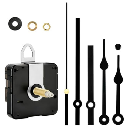 Clock Mechanism Replacement Kit, Quartz Clock Movement Replacement with 2 Pairs Clock Hands, Battery Clock Replacement Mechanism Include Clock Hands DIY Repair Parts(Total Shaft Length 26mm) - size: Shaft Length 11/32 inch