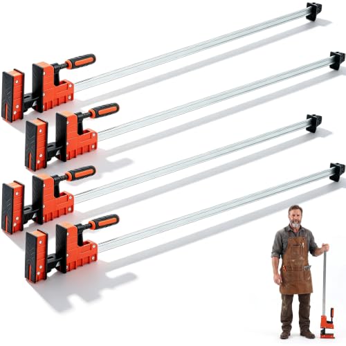 4 Pack 48 Inch Parallel Clamps for Woodworking Heavy Duty Bar Clamp - size: 48 Inch