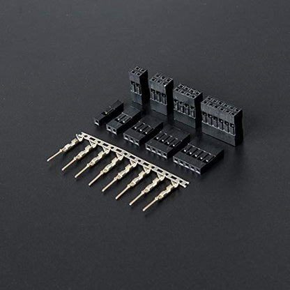 IWISS Dupont Connector Kit 2.54mm Pitch Single Row Male Headers, Dupont Crimp Pins for 3D Printer and FPV Jumper Wire, Ribbon Cable