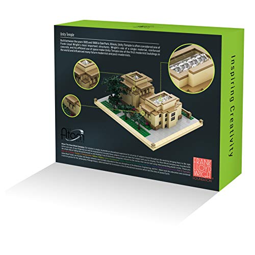 Atom Brick Unity Temple Building Set – Frank Lloyd Wright Model Kit