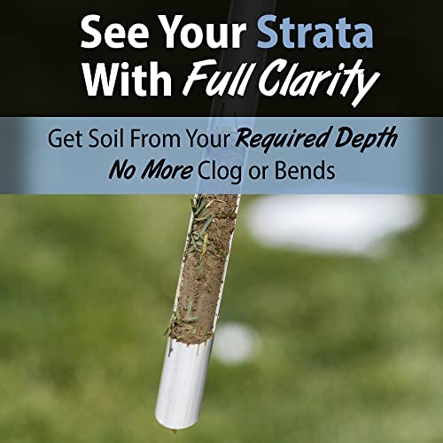 Soil Probe with Small Soil Sampler Bags. 20" Soil Sample Probe Rod. Patent Pending Ground Probe Design for Tidy Strata in Soil Test Sampling. - size: 20 Inch