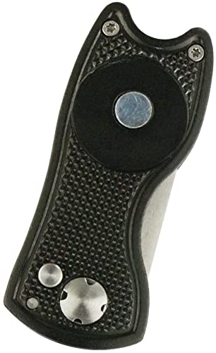 Foldable Golf Divot Repair Tool with Golf Ball Marker - color: Black-USA Flag