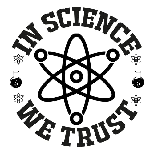 SEC Apparel Science Iron On Patches Decals Transfers Applique Letters for t Shirts Fabric Clothing | (in-Science-we-Trust) - style: In-science-we-trust