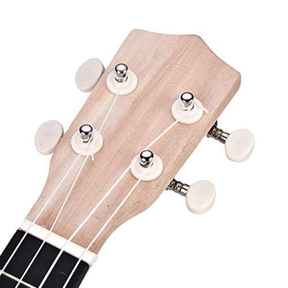 Eujgoov 21inch Basswood 4 String DIY Ukelele Build Your Own Ukulele Kit Wooden Ukulele Painting