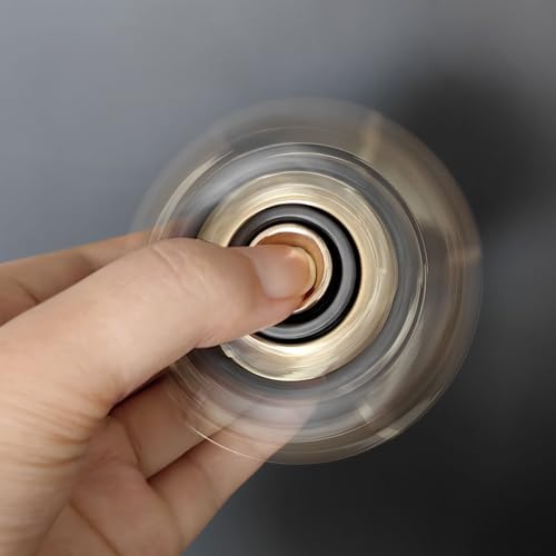 T-Conceal EDC Fidget Slider Spinning Stress Relief Adults Magnet Metal Toys - color: Gray Gold