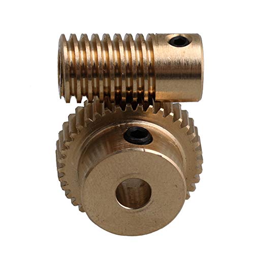 40T Brass Gear Wheel & 5mm Hole Diameter Gear Shaft Kits 0.5 Modulus Set 1:40 Reduction Ratio Drive Gear Box