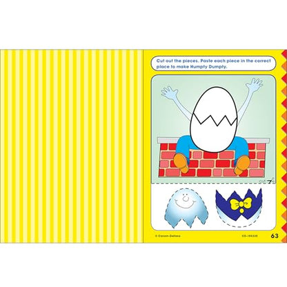 Carson Dellosa Scissor Skills Activity Book for Kids Ages 3-5, Colorful Animals, Shapes, and Line Formation Cut and Paste Activities, Kids Craft Book With Incentive Chart and Stickers, PreK+