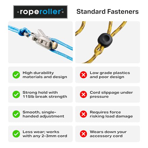 Roperoller Original Rope Tensioner with Reflective Cord & Case, 6 Pack
