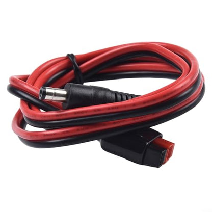 Solar to for Connector Adapter Cable, DC 5.5x2.5mm, 14AWG Wire for Solar Panel Power Pole 15/30/45A, 1m Length