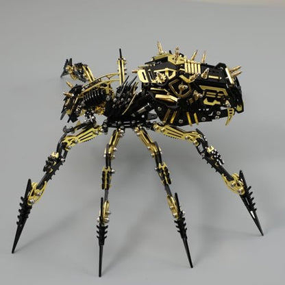 3D Metal Assembly Model Set Mechanical Spider Model Kit for Adults, 800pcs Brain Teaser STEM Kit for Kids, DIY Hobbies for Men Women - Creative DIY Gift for Adults & Teens (Black Gold)