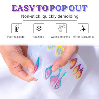 LET'S RESIN Resin Earring Molds, 2 Pcs Resin Molds Silicone with Butterfly Moth Wings Shapes, Silicone Molds for Resin Jewelry, DIY Art Craft - color: Butterfly Earring Molds