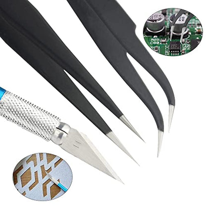Professional 8 PCS Model Tools Kit Modeler Basic Tools Craft Set Hobby Building Tools Kit for Gundam Car Model Building Repairing and Fixing(A) - size: Small