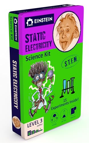 Einstein’s Static Electricity LAB Science Kit for Kids. STEM for Boys & Girls Aged 8 and Above. 15 Exciting Experiments Inside. Detailed Picture Guide Included - color: Pink and Green