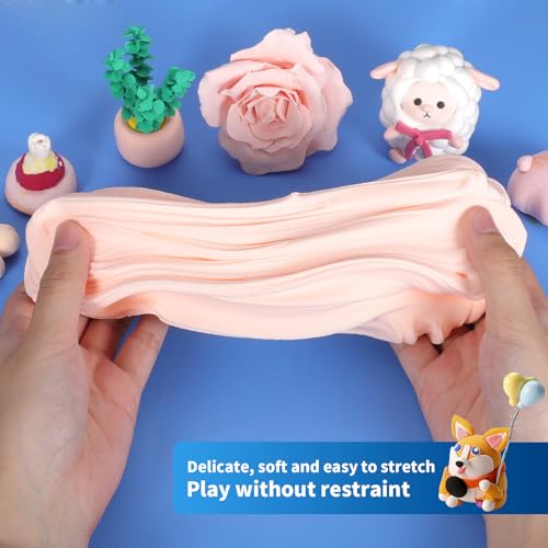 ifergoo 100g Skin Air Dry Clay, 3.5oz DIY Creative Modeling Clay for Kids - color: Skin/100g