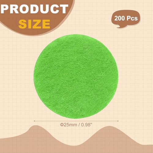 PATIKIL Round Felt Circles for Crafts 25mm/0.98" Pre Cut 200Pcs - color: Light, size: 25mm