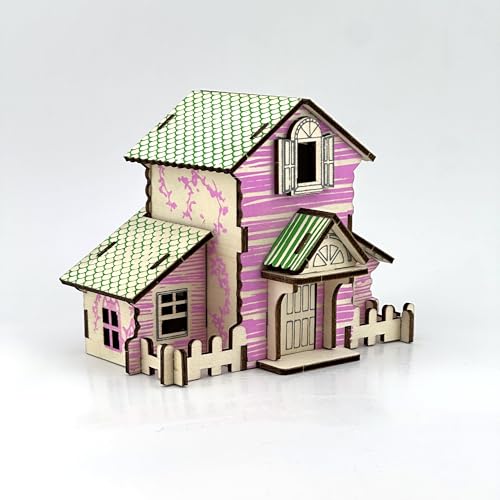 Log Cabin Mini House 3D Wooden Puzzle Model - color: Little House