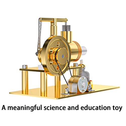 Hot Air Stirling Engine Model Kit, DIY Assembly Metal Balance-Style Stirling Engine Kit with Light Bulb, Sterling Engines Building Set, Christmas Birthday Gift Collectible - style: Type 2