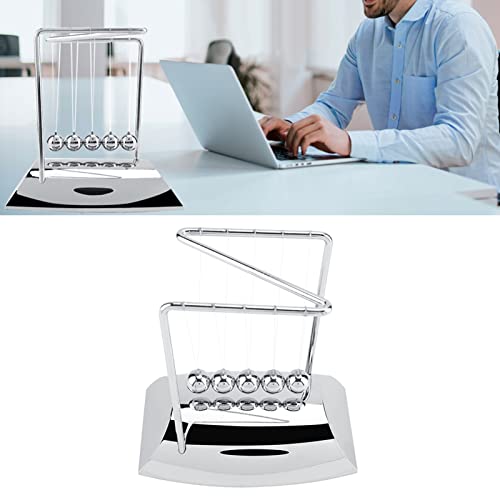 Hyuduo Newton's Cradle Balance Ball Set 5-Piece Desktop Physics Toy for Science Learning Stress Relief & Desk Decoration