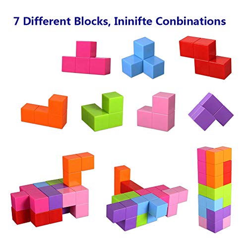 Magnetic Soma Cube Block - Educational Puzzle Toys for Kids Stress Relief - color: Opaque