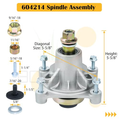3PK 604214 Spindle Assembly with 603988 Spindle Pulley - size: 3x604214F