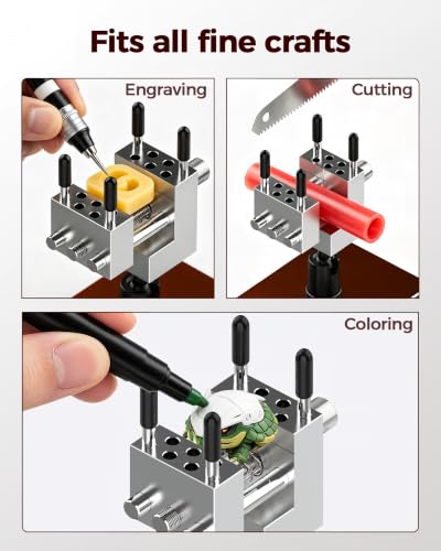 TANYO Mini Bench Vise, Precision 360° Rotating, Table Top Hobby Clamp,Red - color: Red