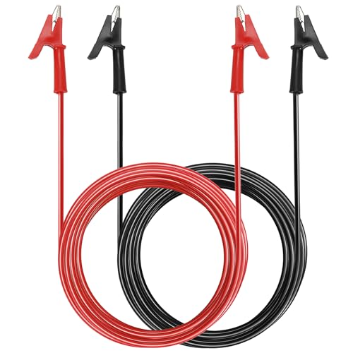Sumnacon 2 Pcs Dual Ended Crocodile Alligator Clips with Wires,9.9 ft/3m - size: 3 m