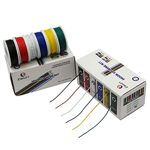 Stranded Wire Kit 22 Gauge 6 Colors 26.2feet Each Electrical Wire 22AWG PVC Wire - size: 22AWG