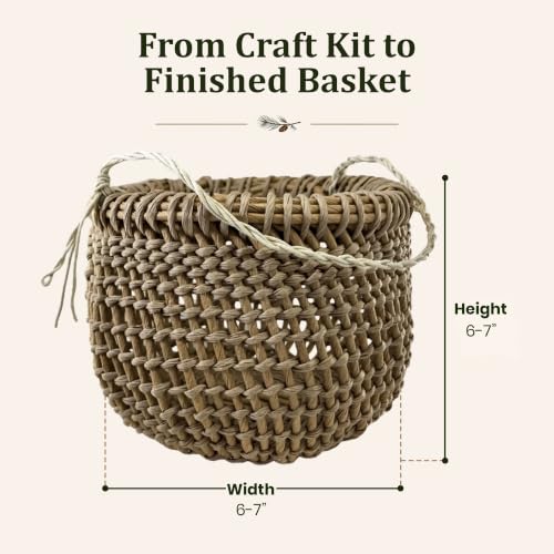 Traditional Craft Kits Twined Basket Weaving Kit, Gathering Style