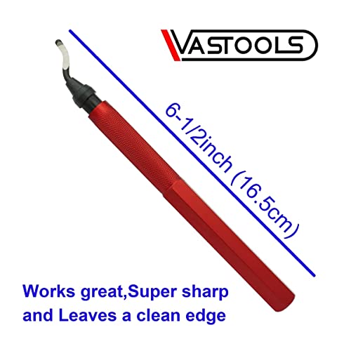VASTOOLS Deburring Tool Kit,10Pcs Needle File,Metal Handle Deburring Tool for Metal Resin 3D Plastic Copper Aluminum Pipes Tube Hole with Extra 10pc Multiuse Blades Removing Burr - style: Deburr w/10 Files