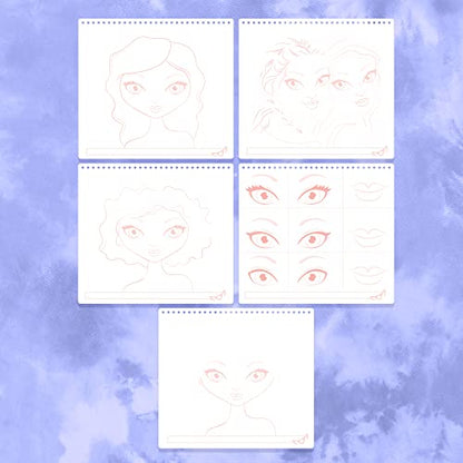Fashion Angels Make-up & Hair Design Sketch Portfolio - color: Make-up & Hair