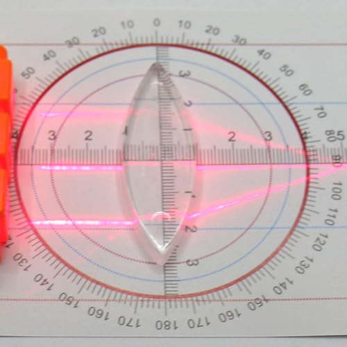 BESPORTBLE Physics Optics Experiment Kit, Geometric Light Refraction Triangular Prism Concave Convex Lens Set, Science Teaching Demonstration Tool for School