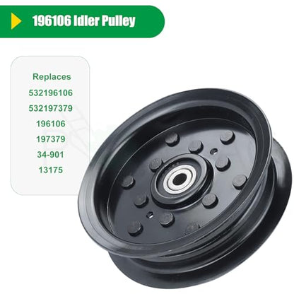 2 Pack 197379 Idler Pulley Craftsman for Husqvarna 54" Z254 RZ5424 - color: T7 2x196106