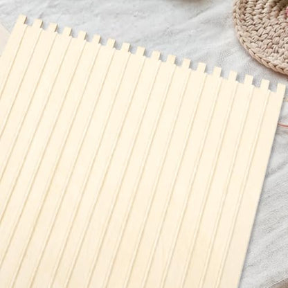 Tosnail 20 Pack Beginners Wooden Looms, 5.9 x 9 Inches Notched Weaving Loom for Adults, Darning Beading Boards, Basket Weaving Tools Kit for Crafts Project, Knitting, Sewing, Crochet