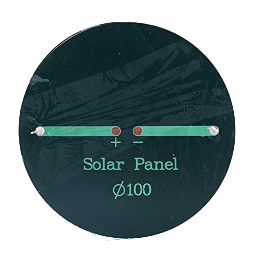 EFFICIENT 0.8W 6V Small Round Solar Panel for DIY Projects, Solar Cell Charging Board for Low-Power Devices, Battery Maintainer, and Scientific Experiments