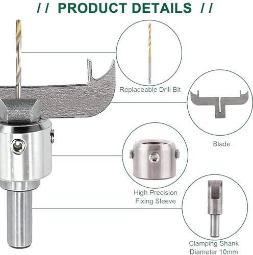 Wooden Bracelet Drill Bit Set, Bracelet Maker Milling Cutter Set, Wood Bracelet Making Tools with 57mm, 61mm and 68mm Blades, Be Used with Lathes or Drill Presses