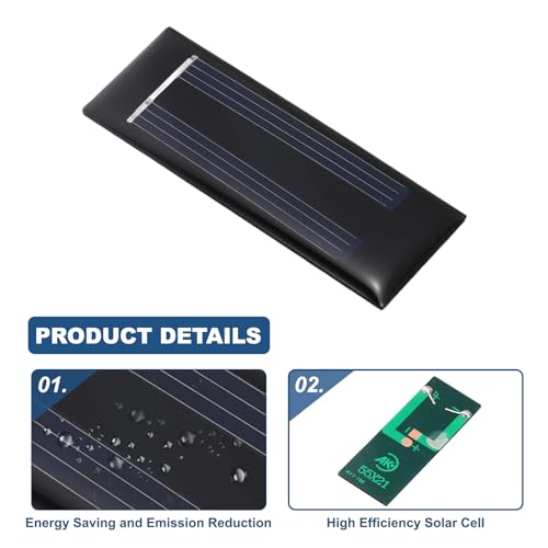 MECCANIXITY 8Pcs 1V 0.05W 50mA Mini Solar Panels, Small Solar Photovoltaic Power Cells Charge DIY Electric Toy Materials Kits - style: 1V 0.05W 0.05A