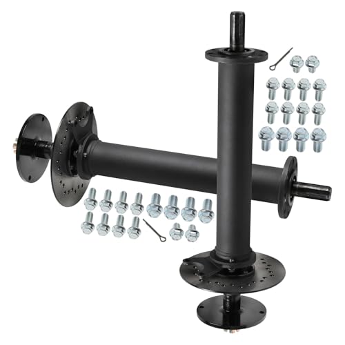 Heavy Duty 43.3" Rear Differential Axle Kit – 6T 25mm Drive Shaft with 110mm Wheel Hubs, 4 Bolt Flange for Go-Kart, Golf Cart, ATV, Quad, Buggy, Tricycle, Mini Bike, DIY Project