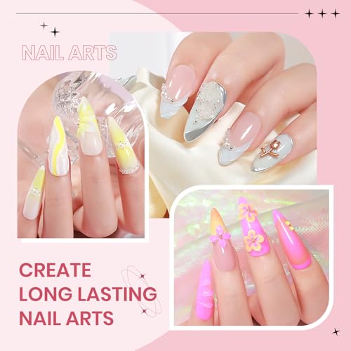 3D Sculpting Gel for Nail Art 3d Gel Nail Art Non Stick Hand - color: Clear, White, Pink, Pearl White