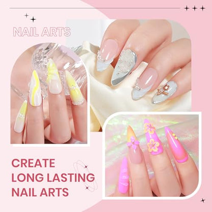 3D Sculpting Gel for Nail Art 3d Gel Nail Art Non Stick Hand - color: Clear, White, Pink, Pearl White