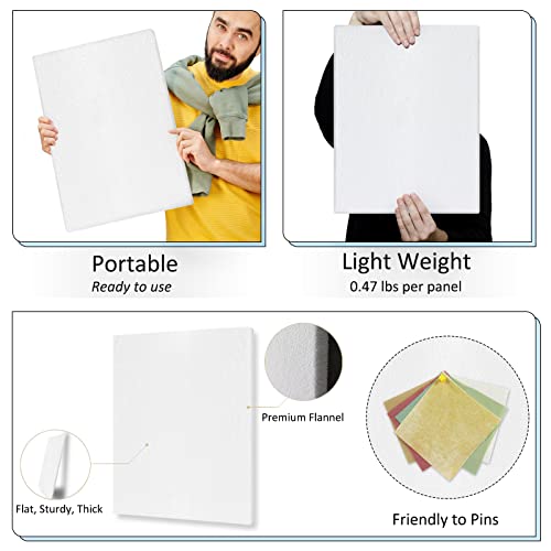 BXI Quilt Design Wall, Thick Sturdy Flannel Quilters Design Board, 16 x 12 x 0.5 inches, 6 Pcs, Portable Quilting Wall Panels Hold Fabric Firmly, Sewing Quilting Supplies for Quilt Block Projects - size: S