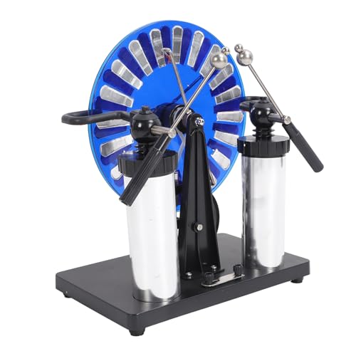 Electrostatic Induction Motor, PVC Hand Crank Spark Discharge Static Electricity Generator, Brighter Spark, Longer Time Interval, Dark Room Observation, Electric Shock Avoidance, for Science Education