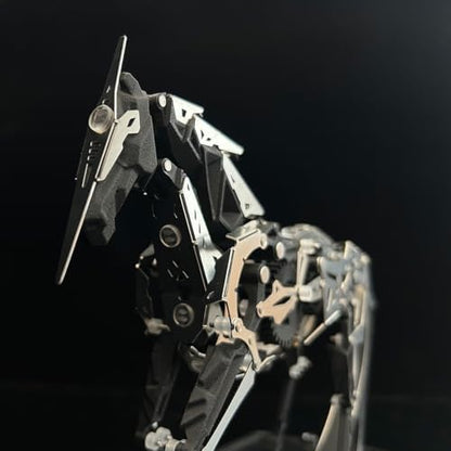 Solar-Powered Metal Mechanical Horse Model Kit, 165PCS