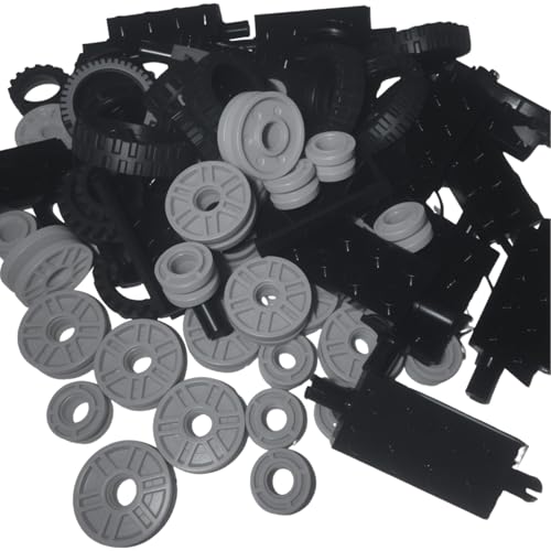 70PCS Tires Wheels and Axles Sets Building Parts Accessories for Car Vehicle Truck