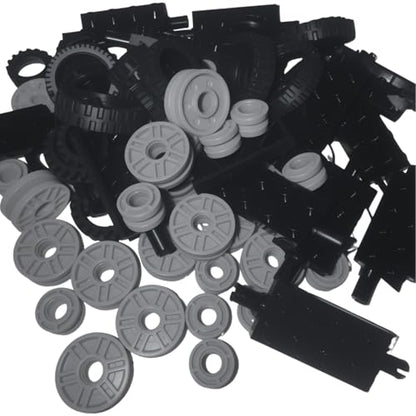 70PCS Tires Wheels and Axles Sets Building Parts Accessories for Car Vehicle Truck